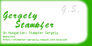 gergely stampfer business card